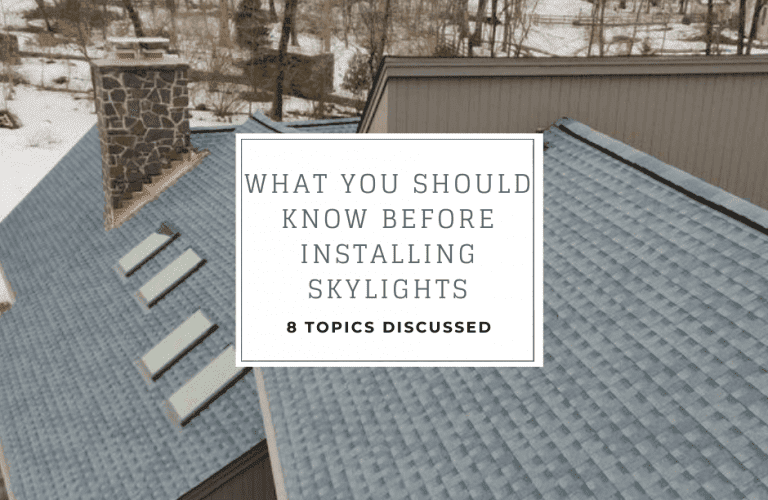 Skylights in a blue roof